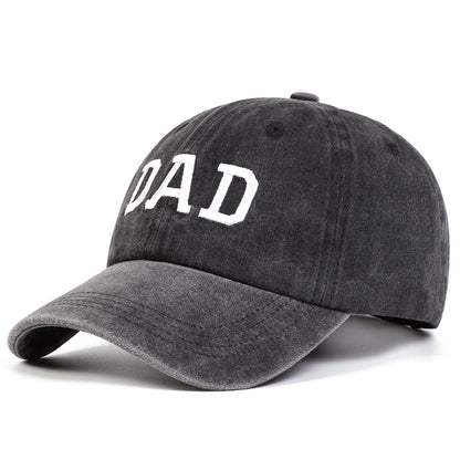 2PCS Unisex DAD MOM Letter Embroidery Wash Baseball Caps Spring and Autumn Outdoor Adjustable Casual Hats Sunscreen Hat