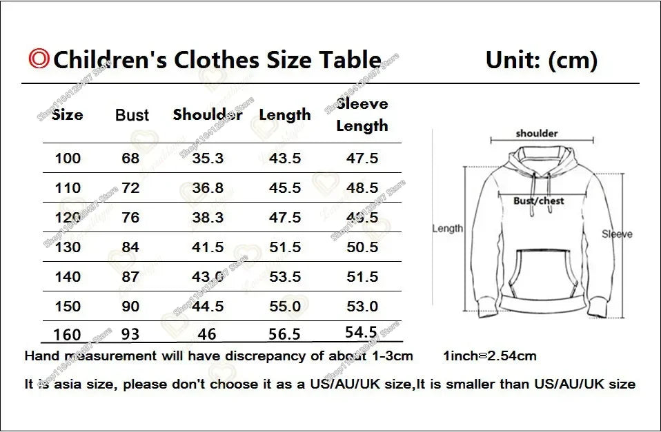 2025 3D New Children's Anime Fortnite Printed Sweater Series Pullover Generation Tide Brand Hoodie Gift