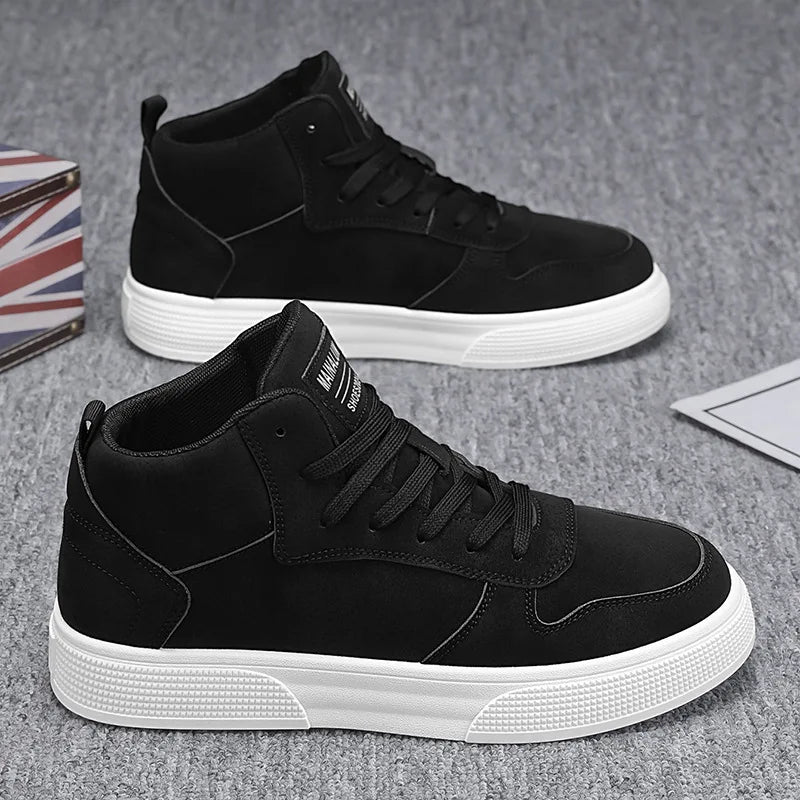 Men's Skateboarding Shoes 48 High Top Casual Sneakers Breathable Street Shoes Flats Shoes Lace Up Walking Shoes Men's Shoes