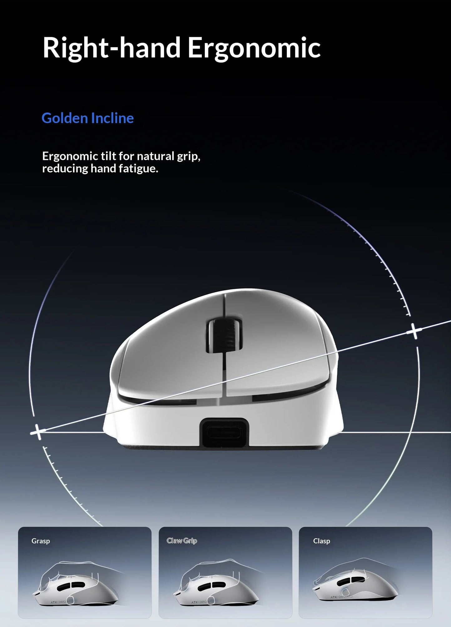 ATK Dragonfly Y9 Wireless Gaming Mouse PAW3950 Ultra Nordic54L15 8Khz High Performance for Computer Office Use Mouse Accessories