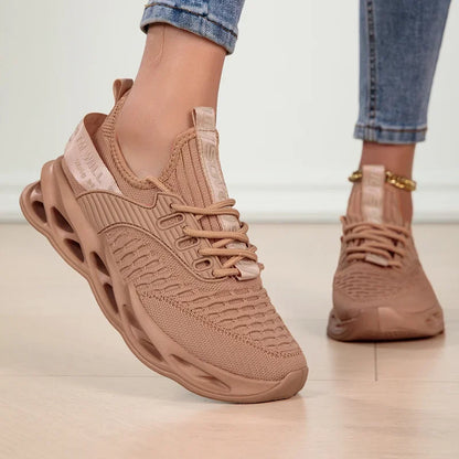 Rosa fritidssneakers för damer och herrar Blade-skor storlek 46 Lätta, andningsbara löparskor för herrar Sportiga sneakers i mesh
