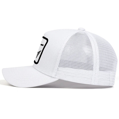 Unisex X-baseballpet met geborduurde lachende gezichtjes en tanden – Lente/zomer – Outdoor-zonnehoed – Verstelbare casual truckerpetten
