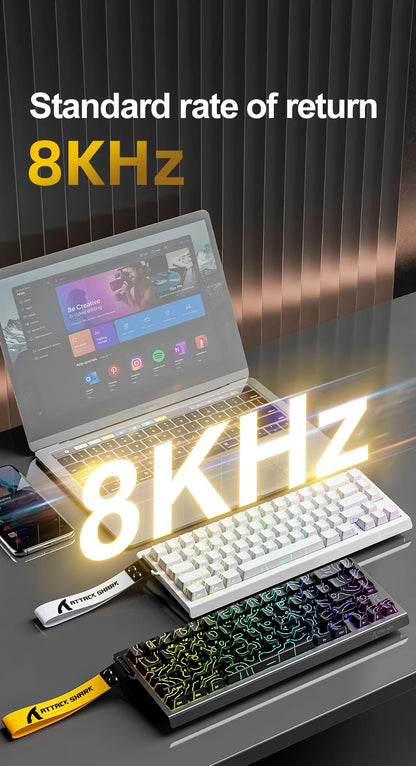 Magnetic Switch Keyboard ATTACK SHARK X68HE X68PRO HE and FREEWOLF F68 Wired F68Pro Wireless for Pro Gaming 0.01mm Rapid Trigger