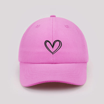 Cartoon heart-shaped Baby Baseball Cap Cute Solid Color Toddler Sun Hat with Ears Summer Adjustable Kids Boy Girl Peaked Cap ﻿