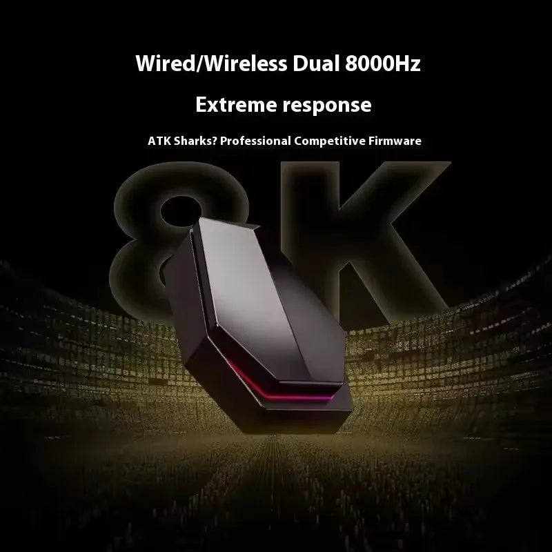 Mouse wireless Bluetooth ATK X1 Series Paw3950/Ultra 8k ultraleggero 49g, mouse a tre modalità per gamer FPS, regalo personalizzato