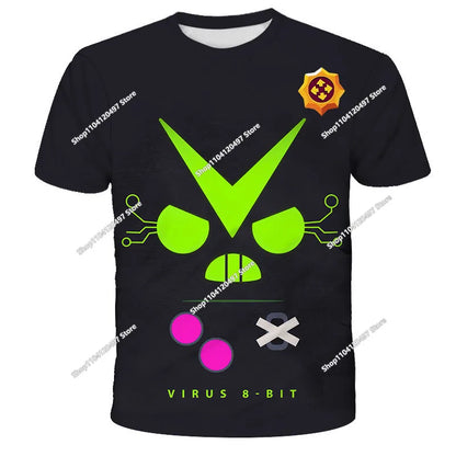 Newest 2026 Brawl Stars 3D Print Tops Cartoon Children Short Sleeve T-shirt Summer Popluar Men Funny Tees