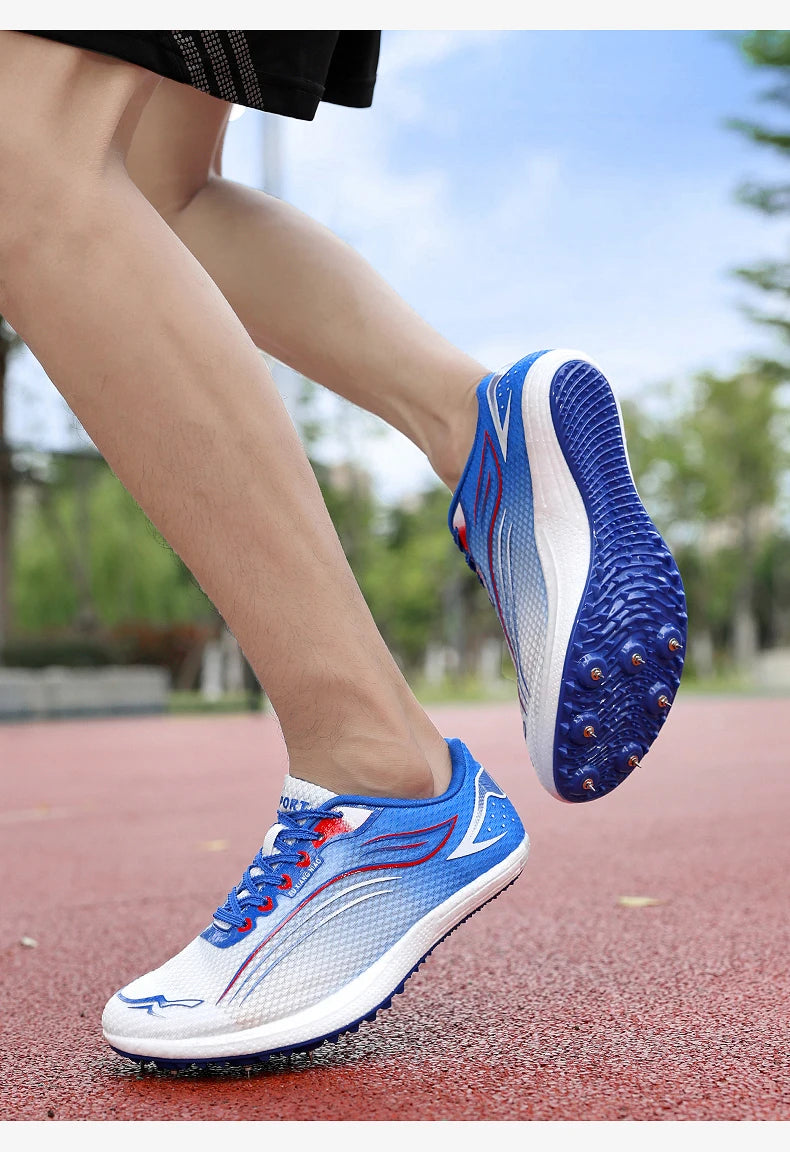 High Quality Men Women Track and Field Shoes Youth Anti Slip Sneakers Outdoor Professional Jumping Runn Shoes Student Trainers