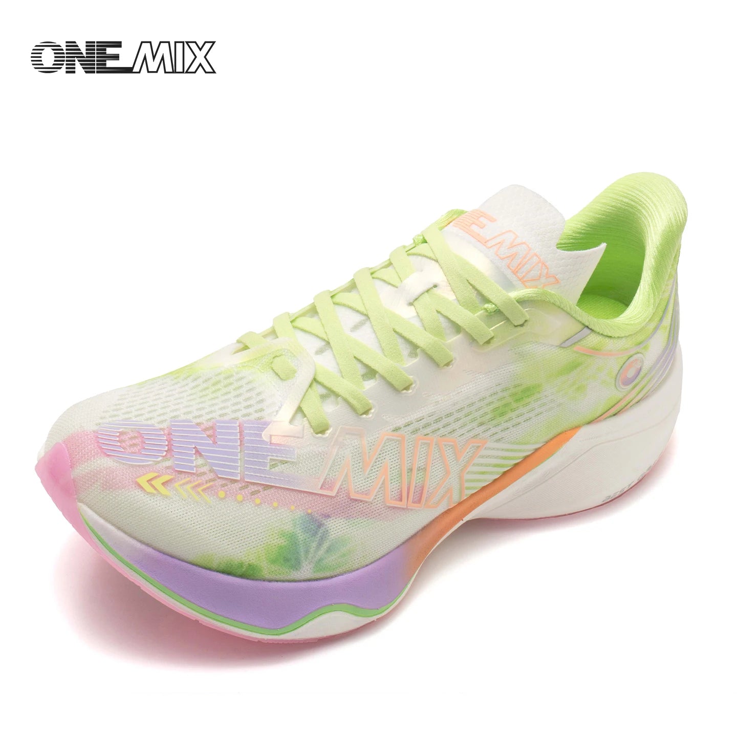 ONEMIX Nylon Carbon Board Marathon Running Racing Shoes, Professional Stable Support, Shock Relief, Ultra-light Rebound Sneakers