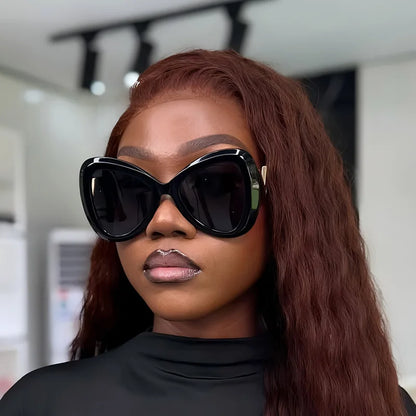 2025 New Fashion Big Frame Cat's Eye Butterfly Women Sunglasses Luxury Designer Men Sunglass Outdoor Travel Eyewear Female UV400