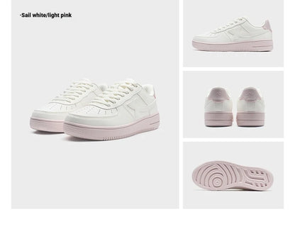 Xtep White Sneakers Women 2026 Spring Couples Versatile Trendy Casual Thick-soled Heightening Sports Shoes 874118319851