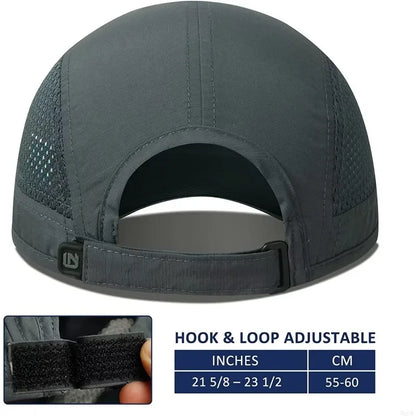 GADIEMKENSD Hitro sušeče se zložljive prenosne bejzbolske kape za moške, poletne z motivom morskih valov, vezenje, unisex športne sončne kape, kapice s snapback zapenjanjem