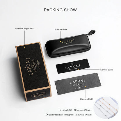 CAPONI Gradient Women's Sunglasses Polarized Fashion Brand Designer Sun Glasses Anti UV Ray Original Decorative Shades CP21015