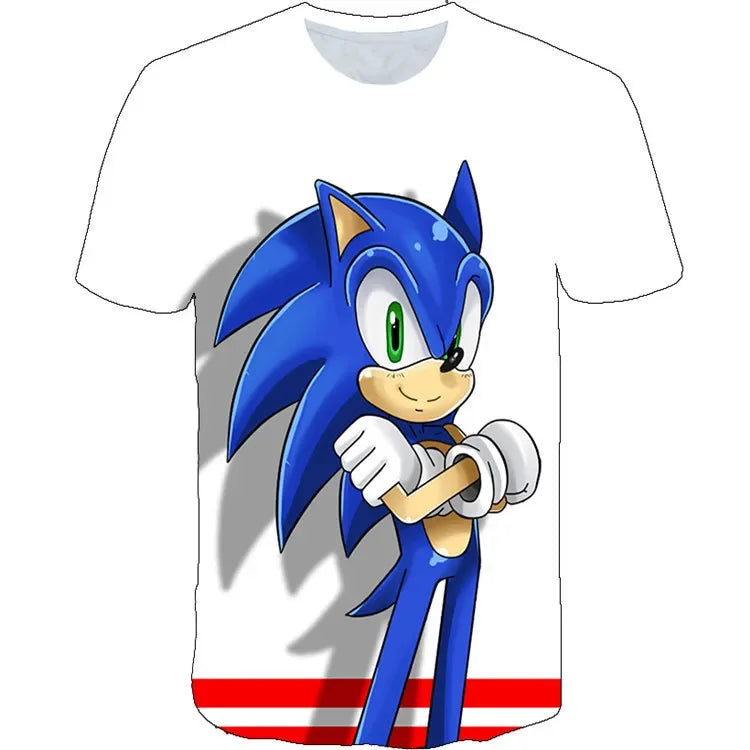3D Character T-shirt for Boys Girls Short Sleeve Summer Casual spuer speed Game  Tee tops men women clothes