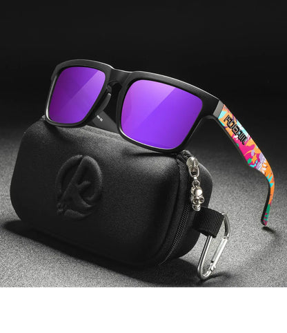 2025 Kdeam Polarized Sunglasses for Men Women Fashion Unisex Brand Trendy Outdoor Eyewear For Couple Mirror red lens