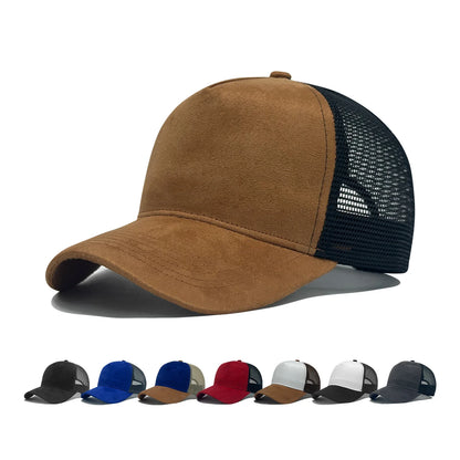 Letní síťovaná baseballová čepice pro ženy a muže s písmenkovou nášivkou, snapbacková čepice, ležérní, prodyšná, unisex, street, hip hop, trucker čepice