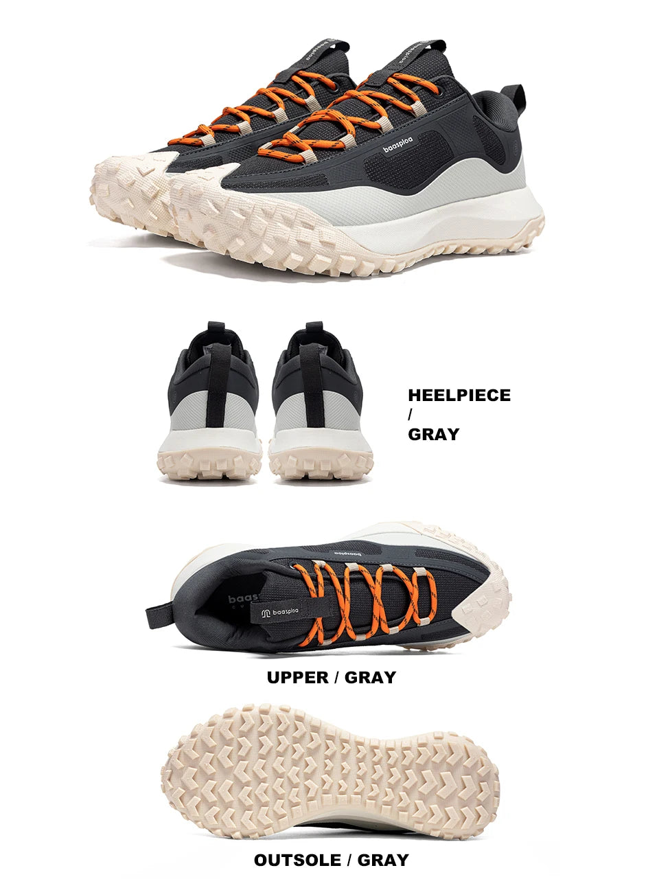 Baasploa herenwandelschoenen: comfortabele, zachte, waterdichte trekking-sneakers voor heren, slijtvast en antislip, geschikt voor buiten en klimmen