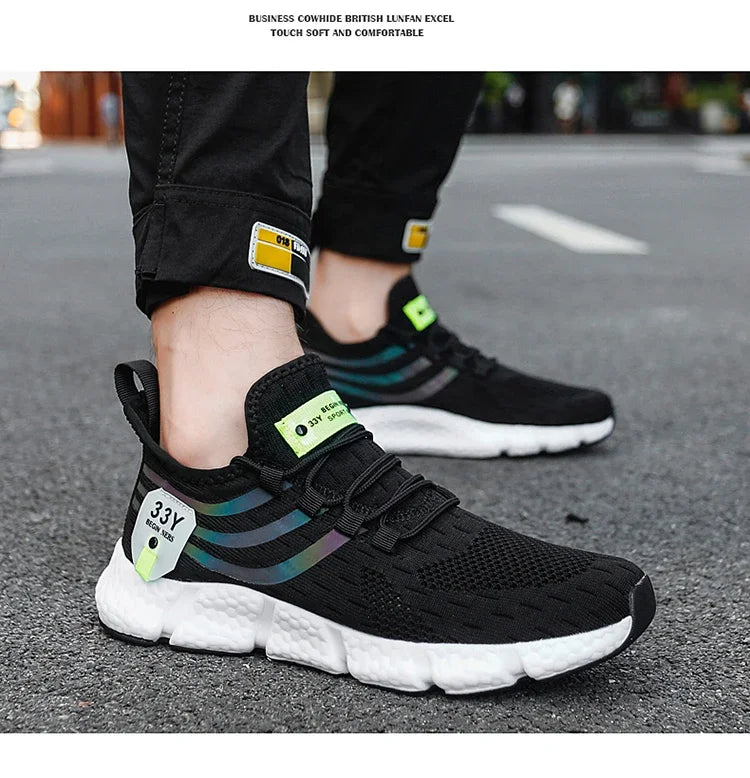 Modne, oddychające, codzienne męskie buty sportowe na wiosnę i jesień – Tenis Masculino, Zapatillas Hombre, modne buty do biegania