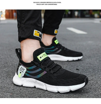Modne, oddychające, codzienne męskie buty sportowe na wiosnę i jesień – Tenis Masculino, Zapatillas Hombre, modne buty do biegania