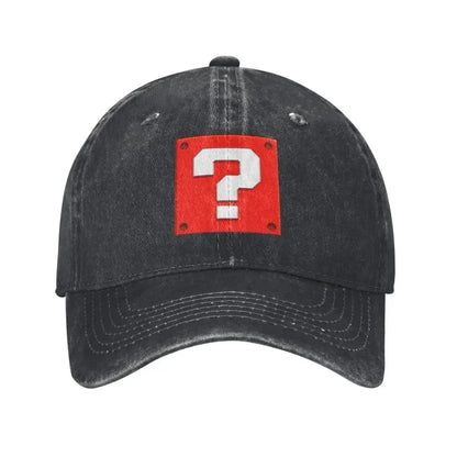 Gorra de béisbol personalizada de moda con diseño de dibujos animados, con pregunta, bloque, para mujer y hombre, ajustable, unisex, de algodón, estilo «dad hat», gorras snapback de alto rendimiento