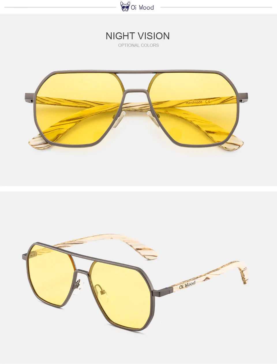 Oi Wood High Quality Fashion Alloy Sunglasses Men Women Wooden Polarized Sun Glasses Driving Uv400 Oculos De Sol 8059