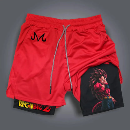 Dragon Ball Goku Unisex Harajuku Anime Printed 2026 Summer New Product Loose Sports Breathable Quick Drying Double Layer Shorts