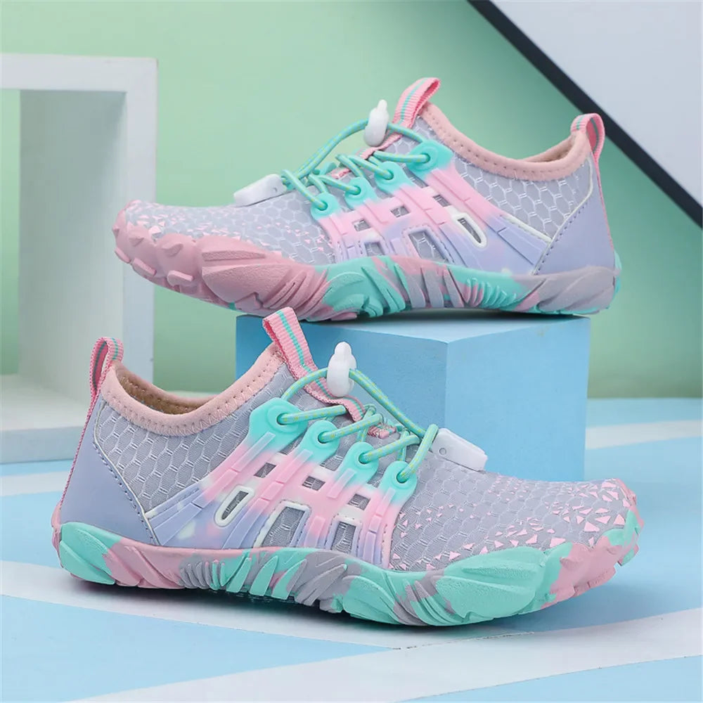 New 12 Colors Water Shoes Kids Summer Beach Five Fingers Barefoot Swimming Aqua Shoes Quick Dry Seaside River Children Sneakers