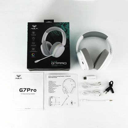 AULA G7 Pro Gaming-Headset 7.1 Surround Sound Kabellose Bluetooth 5.3-Kopfhörer mit geräuschunterdrückendem Mikrofon für PS5/PS4/PC/Switch