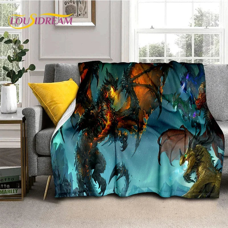 WOW, World of Warcraft  Demon Hunter, Lich King Game Flannel Blanket for Beds Bedroom Sofa Picnic,Throw Blanket Outdoor Leisure