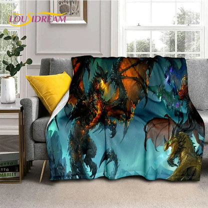 WOW, World of Warcraft  Demon Hunter, Lich King Game Flannel Blanket for Beds Bedroom Sofa Picnic,Throw Blanket Outdoor Leisure
