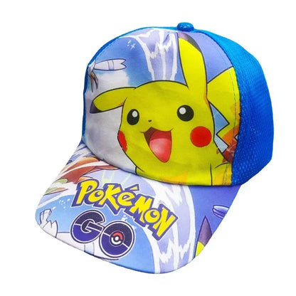 Pokémon Go Anime-figur Pikachu Polyester-baseballkasket med tryk Tegneserie-kasket med skygge Børnedragt Dekoration Fødselsdagsgaver
