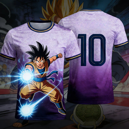 2026 Summer Dragon Ball  Goku 10 Soccer Energy 3D Print Oversized T-shirt Men Women Unisex Y2K Anime Tee Kids Adult  Tops