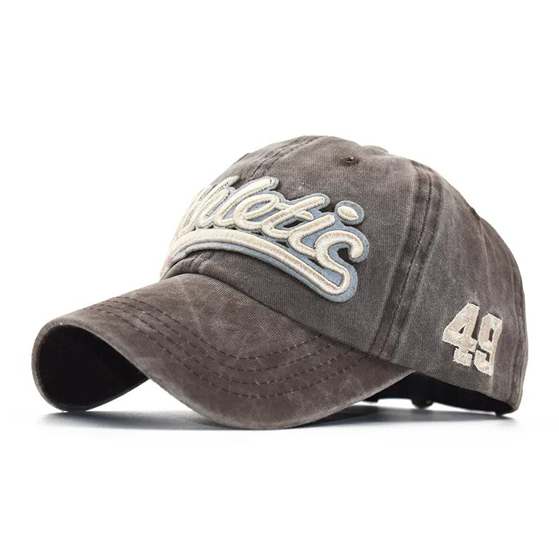 CNTANG Herre-baseballkasket Sommermode Bomuld Bogstavbroderi Hiphop-kasket Snapback Afslappet Udendørs Herre-sportskasket Justerbar