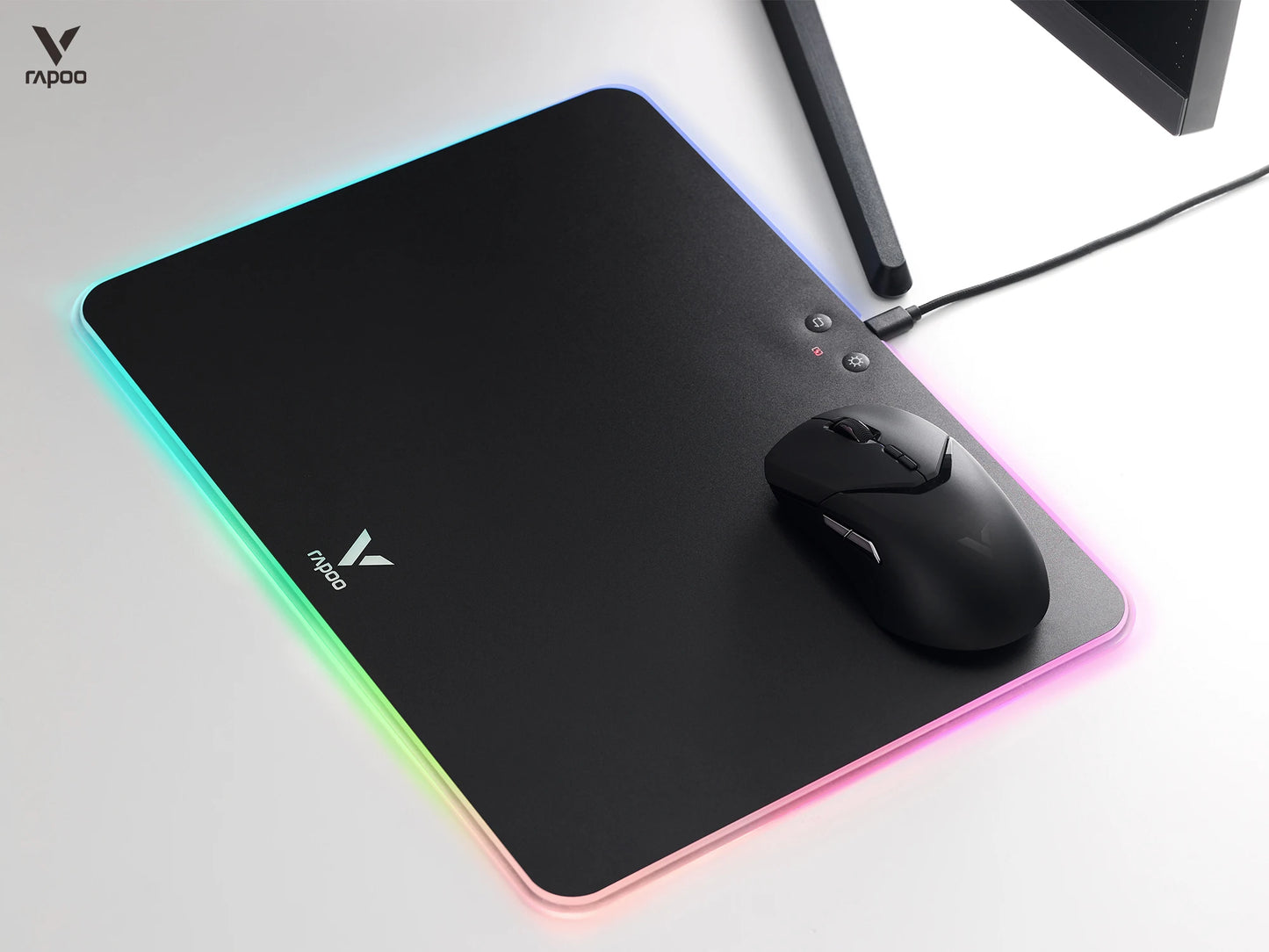 Ratón gaming inalámbrico Rapoo VT9PRO PAW3398 68g, con cable, programable, ergonómico, 26000DPI, recargable Type C, accesorio para PC gamer