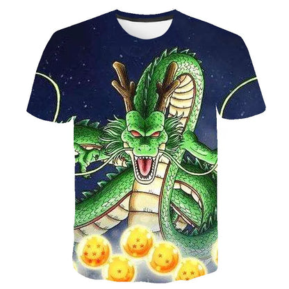 Dragon Ball T Shirt Kids Tops Tee Anime Figures Son Goku Super Saiyan T-shirt Boys T-shirts Children Clothes Summer Short Sleeve