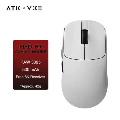 ATK VXE MAD R MAJOR Gaming Mouse 8K PAW3395/3950 Sensor Dual-Mode Wireless Mouse Nonporous Lightweight Ergonomic Mice