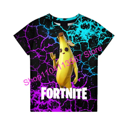 Christmas 3D T-shirt Zero Triggerfish F-Fortnited T Shirt Competitive Game Streetwear Kids Boys and Girls Harajuku Teen Tees