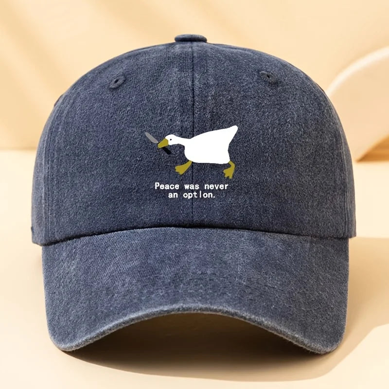 A running goose fashionable printed baseball cap versatile outdoor casual duckbill cap travel hat