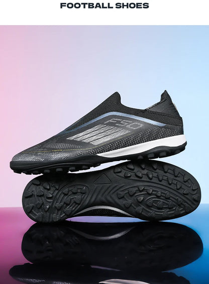 New Men's Football Boots Comfortable Soccer Shoes Match Training Boys Non-Slip Long Spikes Breathable Adult Cleats Outdoor Sport
