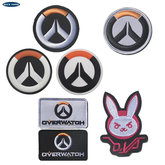 Patch autocolant brodat Overwatch D.Va Magic Arm pentru cosplay, rucsac și îmbrăcăminte, decal decorativ, merchandise pentru fani, cadouri