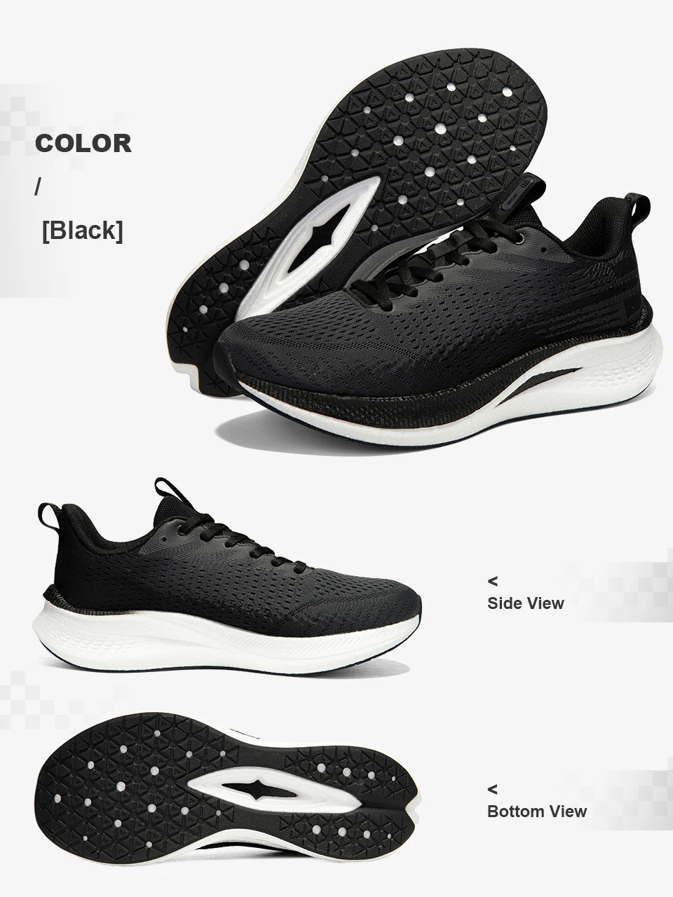 Baasploa Running Shoes Men Carbon Plate Professional Cushioning Anti-Slip Sneaker Female Casual Breathable Jogging Sports Shoes