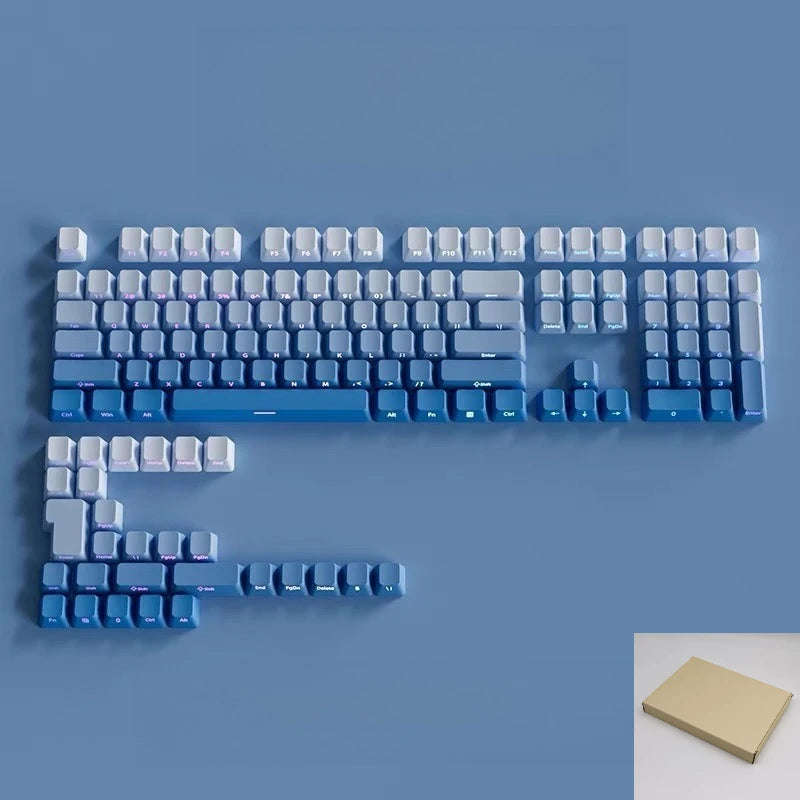 2025 Original Daylight Keycaps PBT Translucent, Side-engraved OEM 136 Keys, Customized To Fit 60/84/98/108 Mechanical Keyboards.