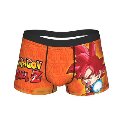 Men Dragon Ball Z Goku Vegeta DBZ Underwear  Funny Boxer Briefs Shorts Panties Homme Soft Underpants Plus Size
