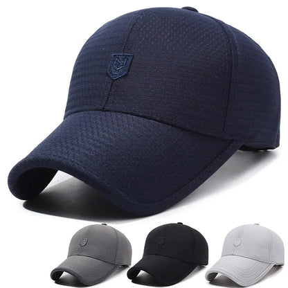 Frühjahr/Sommer – Neue Baseballkappe aus Netzgewebe – Outdoor-Sportkappe – Atmungsaktiv – Sonnenschutzkappe – Schlichte Freizeitkappe für Herren und Damen