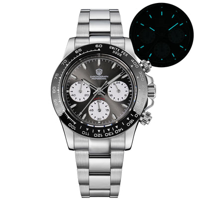 Watchdives WD16500 V2 Men Watch VK63 Quartz Movement Chronograph Wristwatch Stainless Steel Sapphire Crystal Luminous Watches