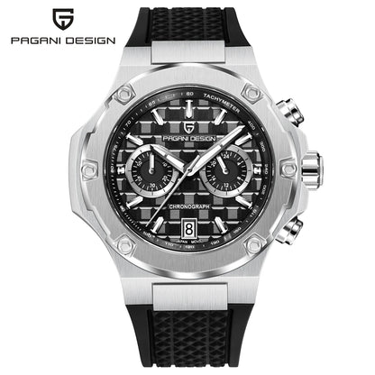 Relógios de quartzo para homem PAGANI DESIGN – Cronógrafo desportivo de luxo, estanque, com ponteiros luminescentes e vidro de safira com tratamento antirreflexo