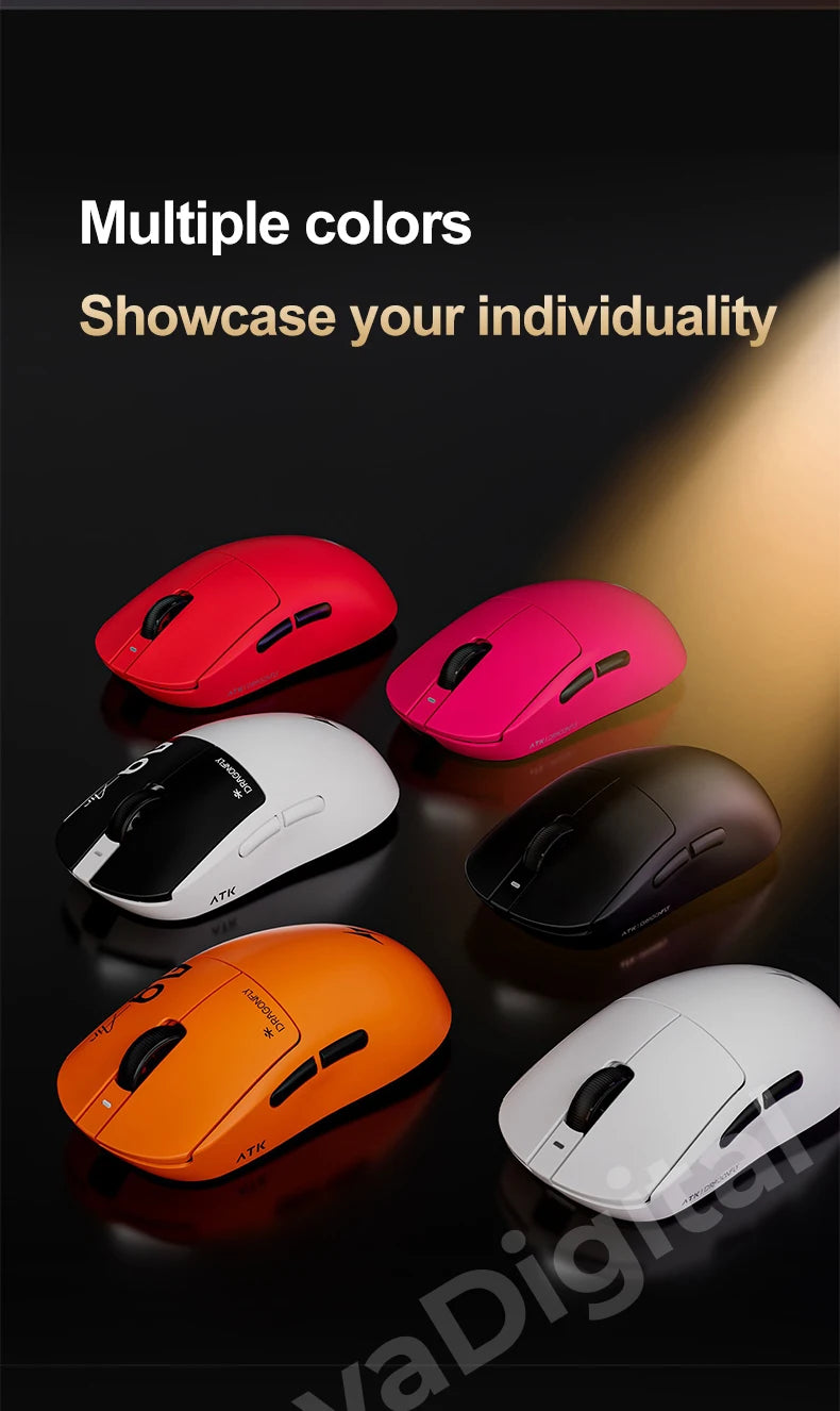 Безжична геймърска мишка ATK Dragonfly A9 Ultimate A9 Air PAW3950, ултралека ергономична e-sports мишка за FPS геймъри, CSGO A9 Ultra