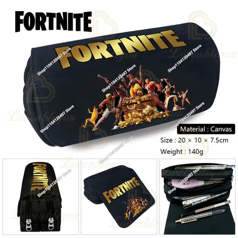 3-teiliges Set Fortnite-Gaming-Rucksack, Anime-Cartoon, große Kapazität, Schultaschen für Schüler, Federmäppchen, Kawaii-Lunchbag, Geburtstagsgeschenke
