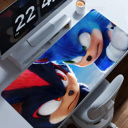 Anime Sonic The Hedgehog Mouse Mat Desk Mat With Pad Gaming Accessories Prime Gaming XXL Keyboard Pad Padding Mat