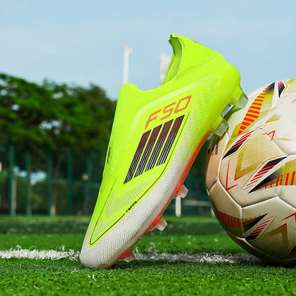 Chaussures de football pour hommes, crampons d'entraînement, chaussures de soccer FG ultralégères et respirantes, livraison directe, crampons longs pour matchs sportifs, baskets d'intérieur