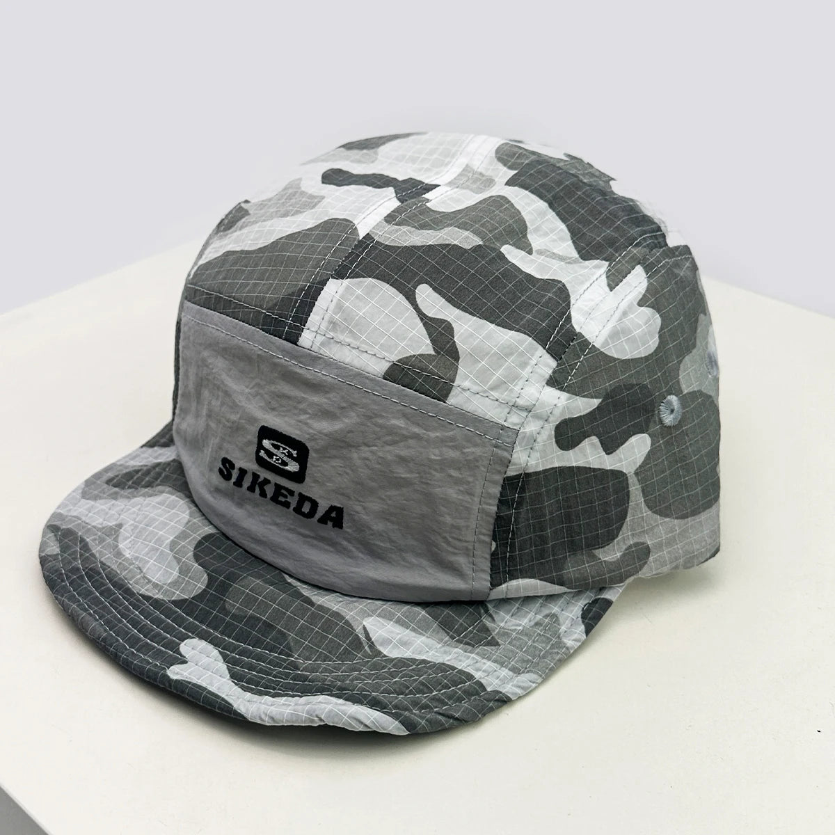 Unisexové kšiltovky CAMO s rychleschnoucí výšivkou písmen, sluneční kšiltovky s barevnými bloky, prodyšné osobní kšiltovky s šikmým kšiltem, univerzální kšiltovky